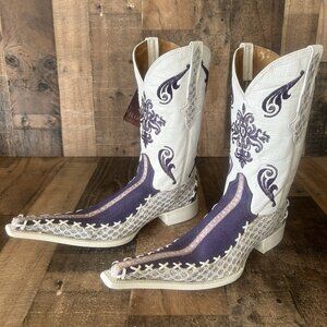 El General Long Pointed Toe Western Cowboy Boots Mens 7